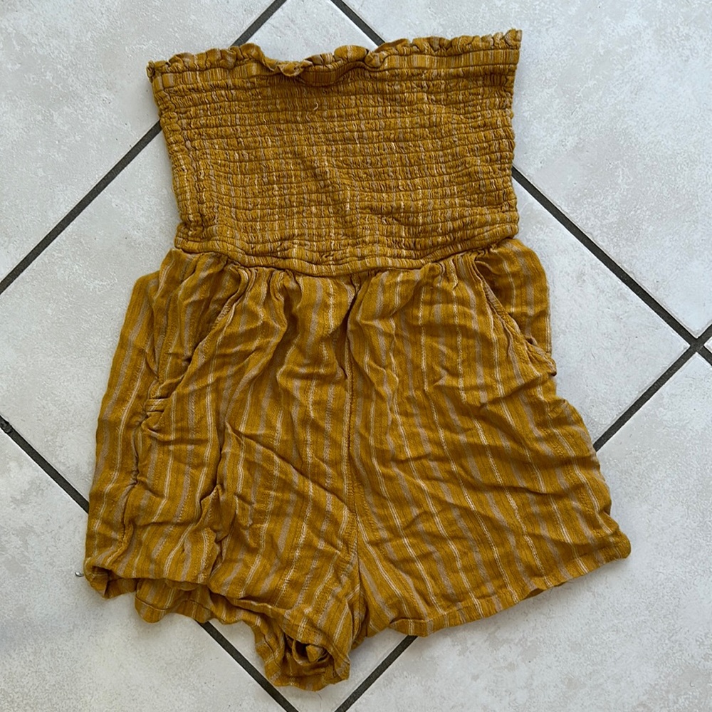 Strapless romper summer